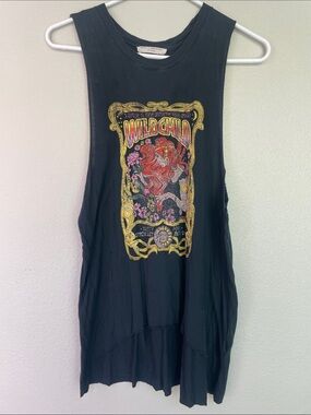 Spell Black Graphic Wildchild Tank Top with Multicolor Print